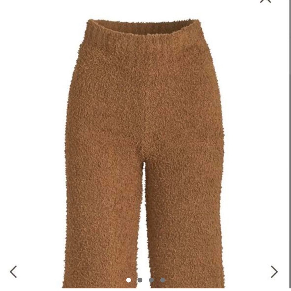 PrettyLittleThing Brown Fuzzy Lounge Pants